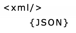 Schnittstellen Symbolfoto für XML und JSON